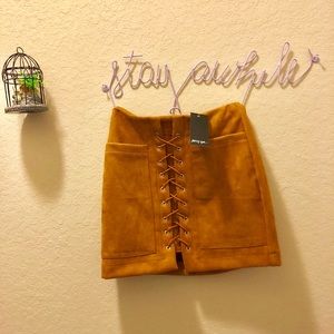 Nasty gal suede skirt